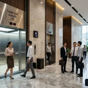 Lắp đặt thang máy 8 người cho tòa nhà văn phòng và chung cư mini hiện đại tại TPHCM