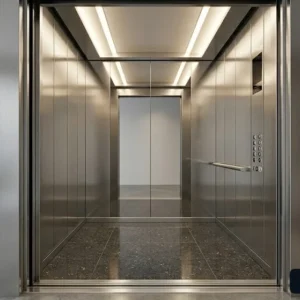Tổng quan mẫu thang máy cabin inox 304 hiện đại lắp đặt cho nhà phố sang trọng