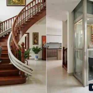 So sánh ghế thang máy và thang máy cho người già cho không gian nhà phố hẹp