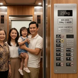 Báo giá thang máy mini 250kg trọn gói với nội thất cabin inox gương tinh tế