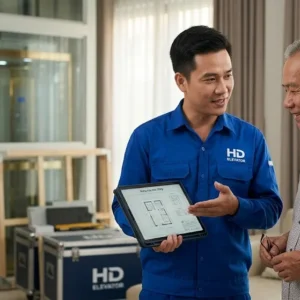 Chuyên gia Thang Máy HD tư vấn kỹ thuật thang máy mini 250kg cho khách hàng
