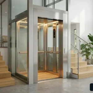 Mẫu thang máy tiết kiệm điện sang trọng lắp đặt cho biệt thự hiện đại tại TP.HCM