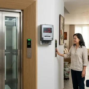 Chỉ số tiêu thụ điện năng thực tế hàng tháng của dòng thang máy tiết kiệm điện