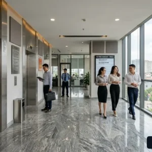 Báo giá lắp đặt trọn gói thang máy tòa nhà 10 tầng cho khu vực sảnh chờ văn phòng