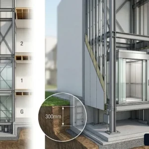 Thông số kích thước hố thang và hố Pit nhỏ cho thang máy tòa nhà 3 tầng