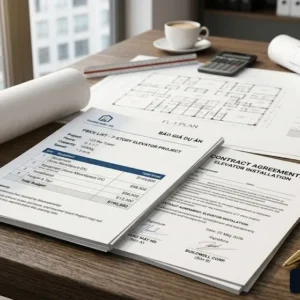 Báo giá thang máy tòa nhà 7 tầng trọn gói với các phân khúc liên doanh và nhập khẩu