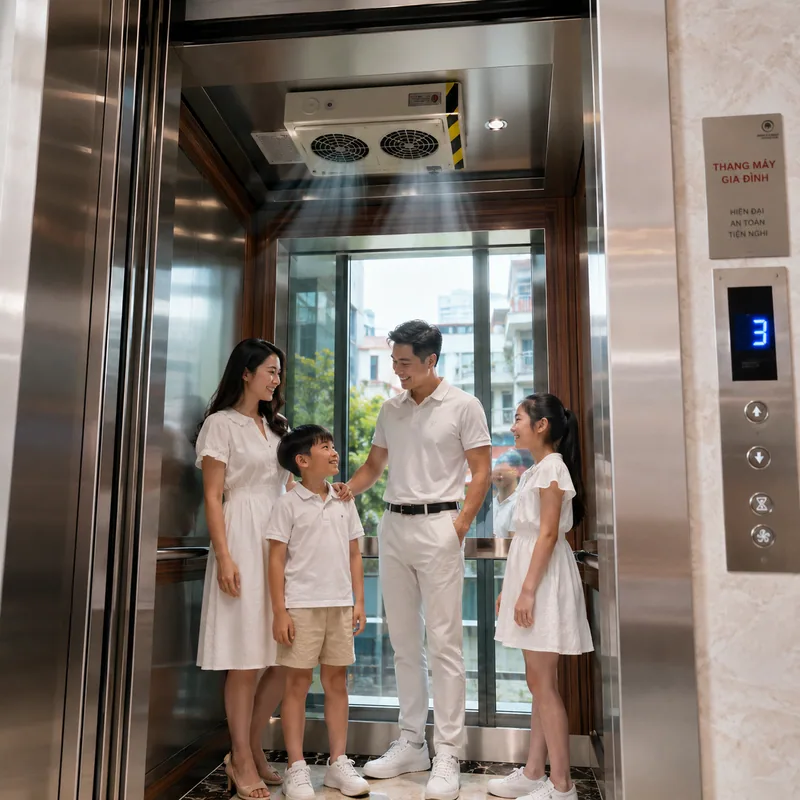 Điều hòa cho cabin thang máy