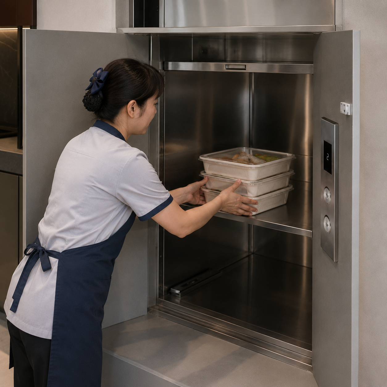 Thang Tải Thực Phẩm 200kg (Từ 2 Đến 5 Điểm Dừng)