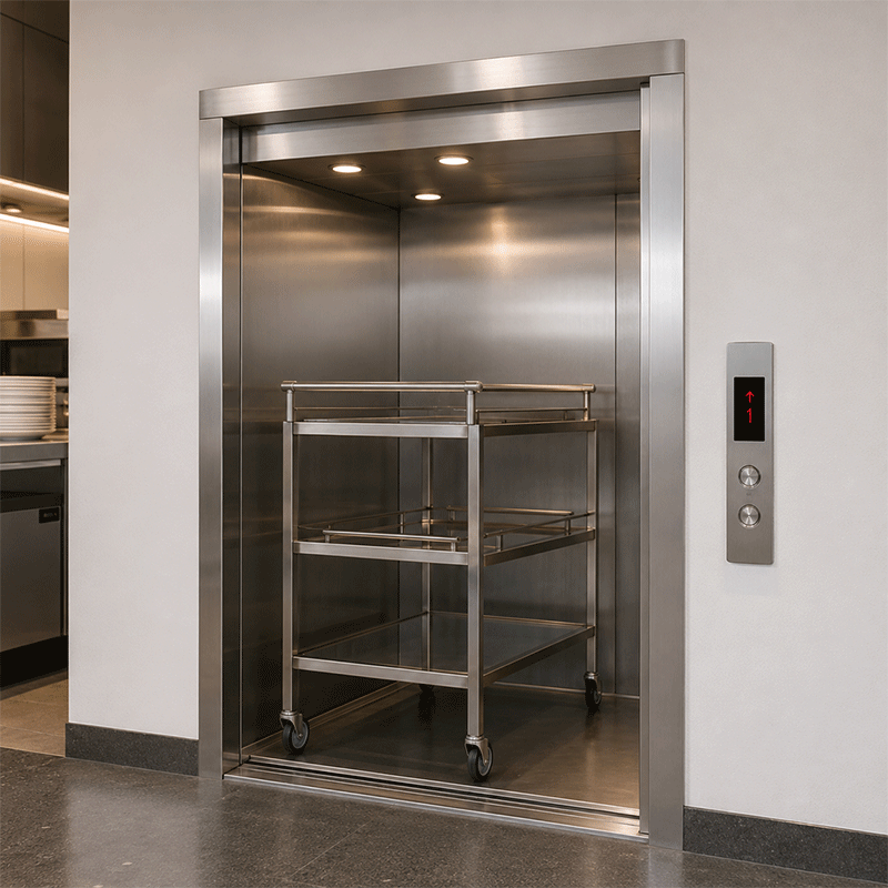 Thang tời thực phẩm 500kg (2-5 điểm dừng)