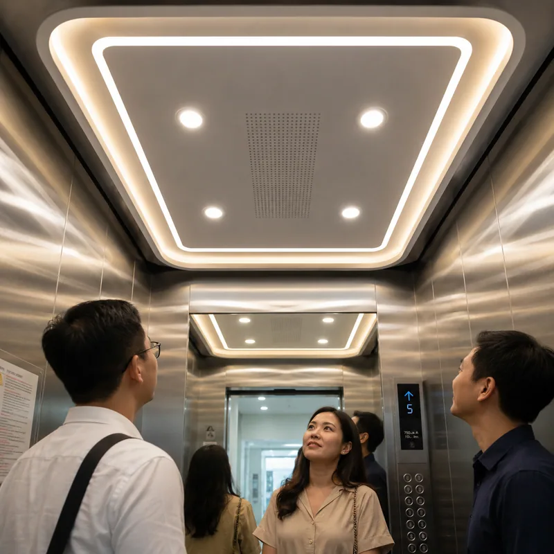 Trần Giả Cabin Thang Máy